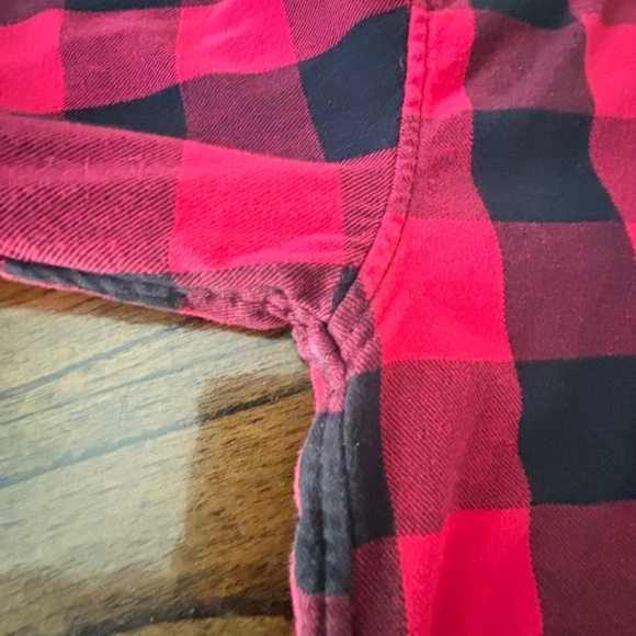 Roots oversize Buffalo plaid button down shirt size L - Picture 6 of 14